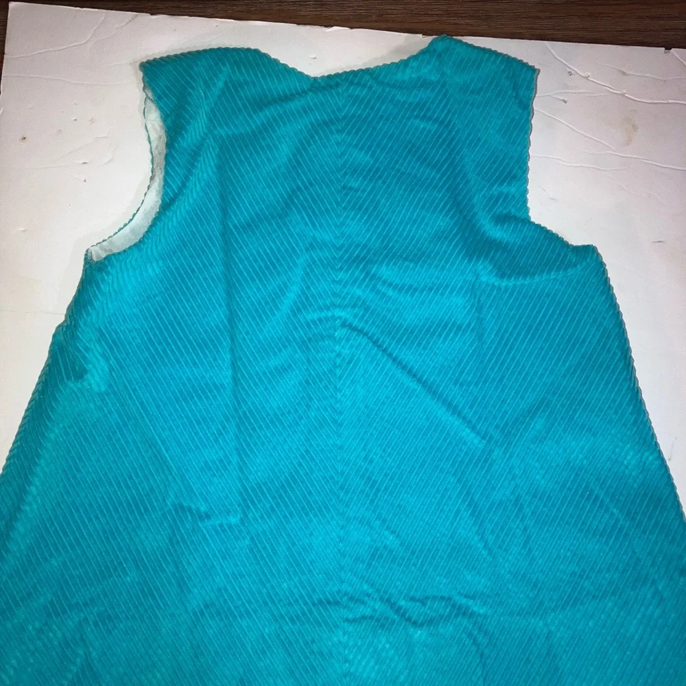 Set of Two Handmade Vintage Little Girls Blue Dresses 9-12 months (?) Corduroy